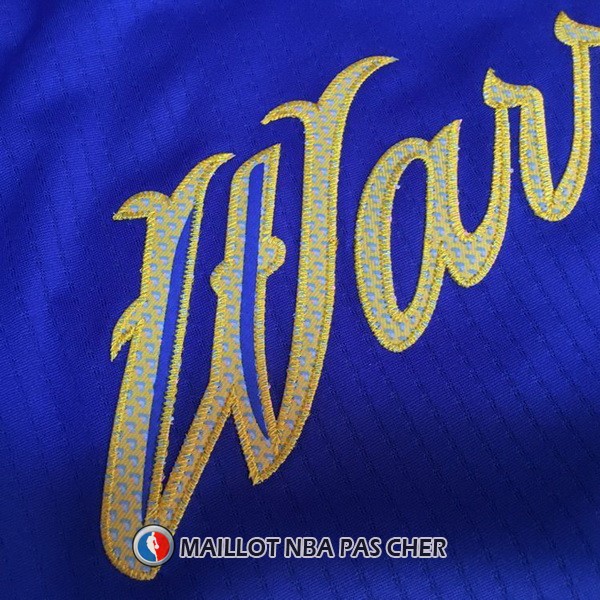 Maillot Authentique Navidad Golden State Warriors Curry 30 2016-17 Bleu